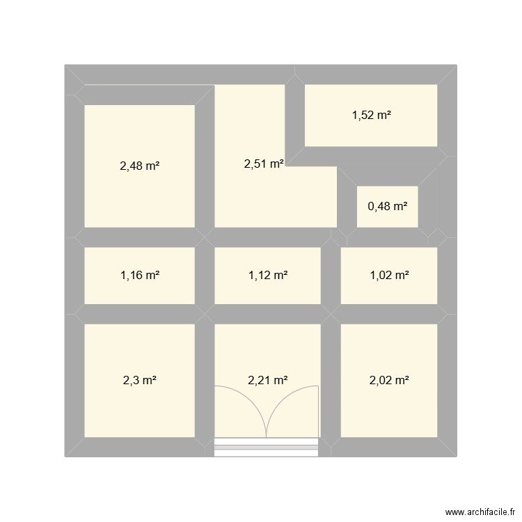 tommy. Plan de 10 pièces et 17 m2
