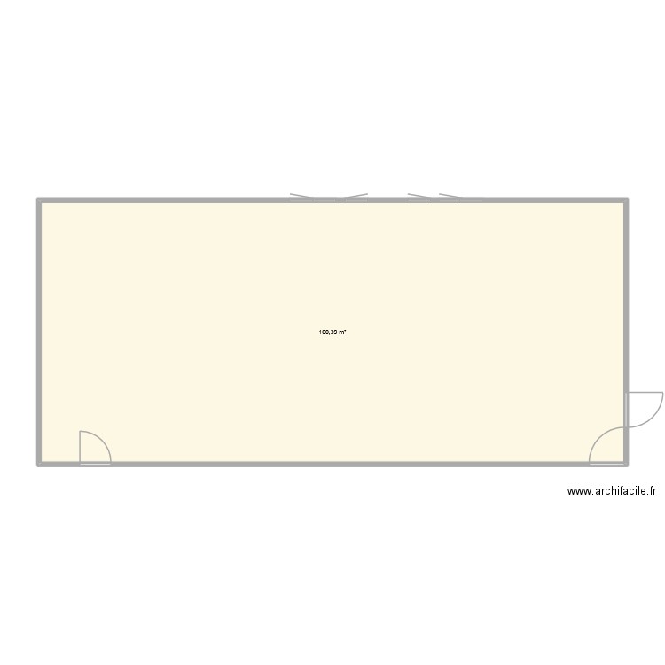 miom!kl. Plan de 1 pièce et 100 m2