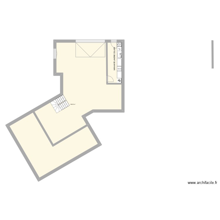 PROJET 2   R-1   VICTOR & LISA. Plan de 1 pièce et 148 m2