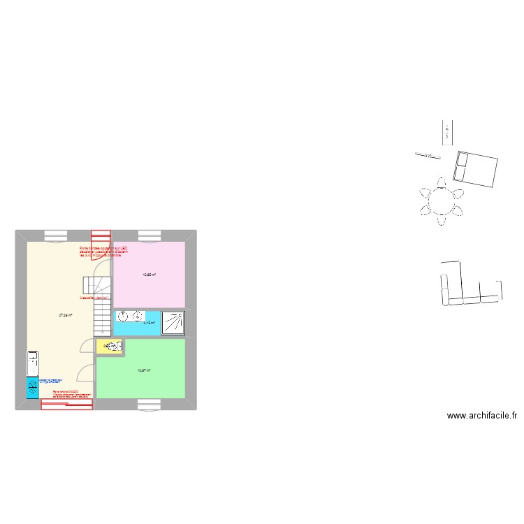 AchardCapeletteV5. Plan de 5 pièces et 54 m2
