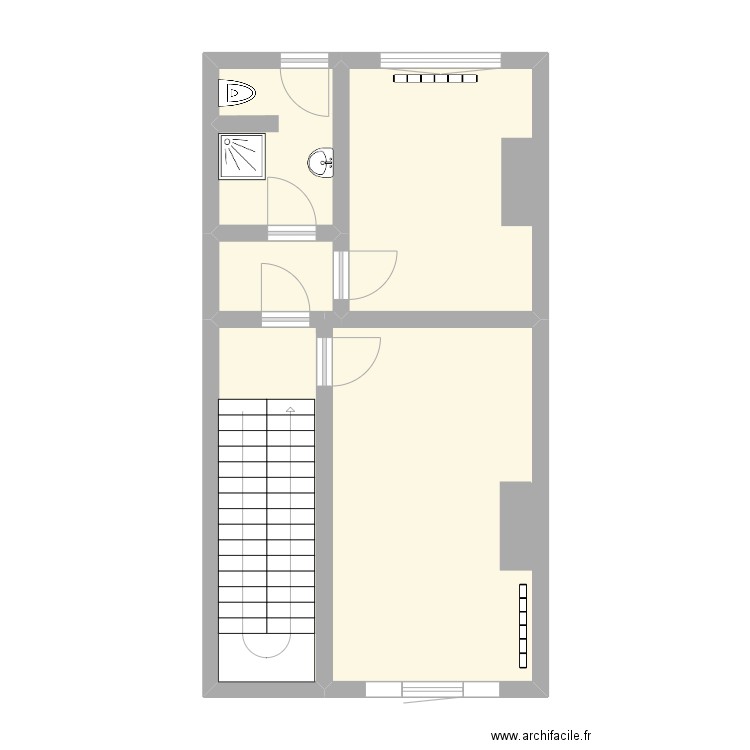 Maison1. Plan de 5 pièces et 48 m2