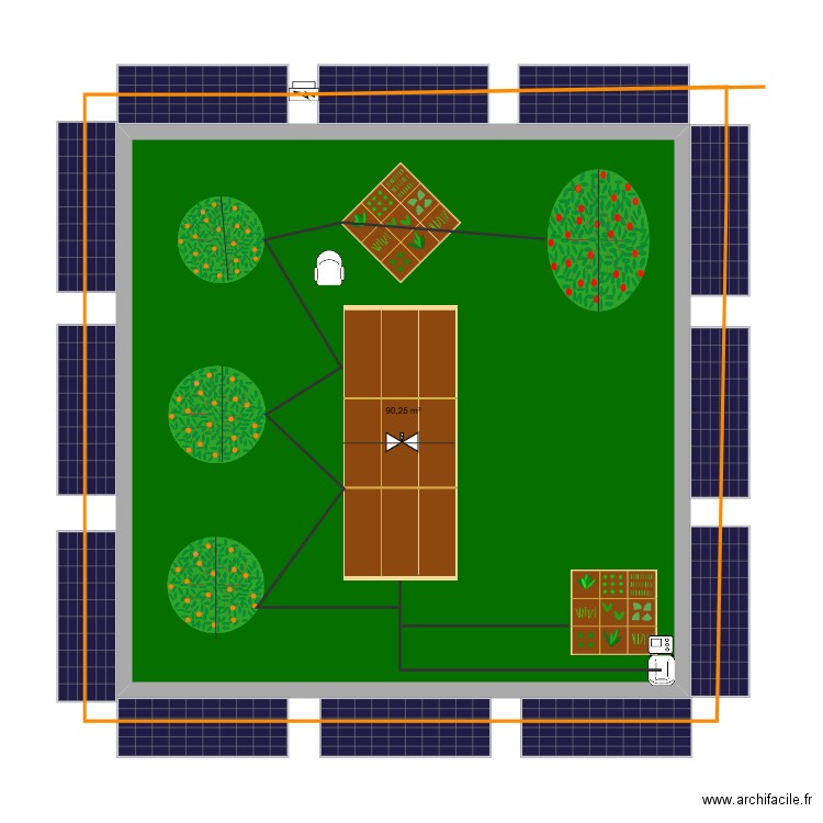 mehdy 4D. Plan de 1 pièce et 90 m2