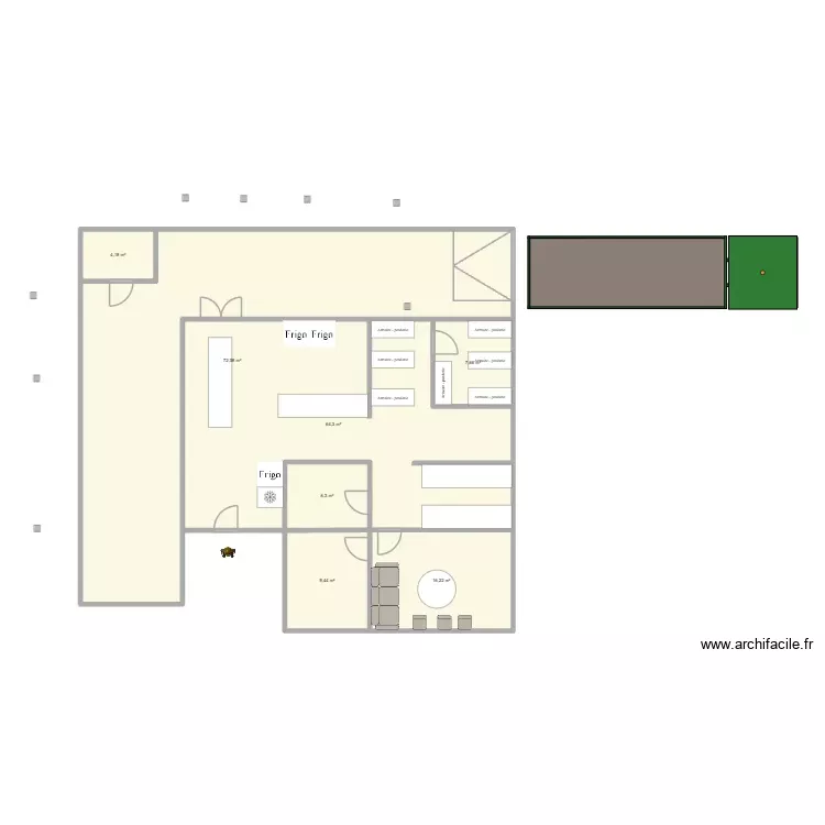 resto du coeur. Plan de 7 Pièces et 181 m²