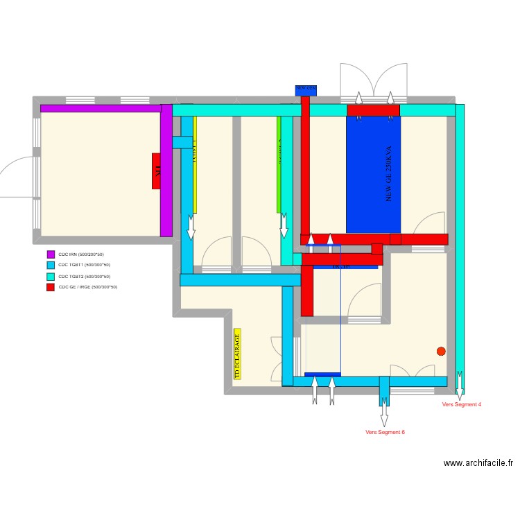 Safe St Paul Projet CDC. Plan de 7 pièces et 61 m2