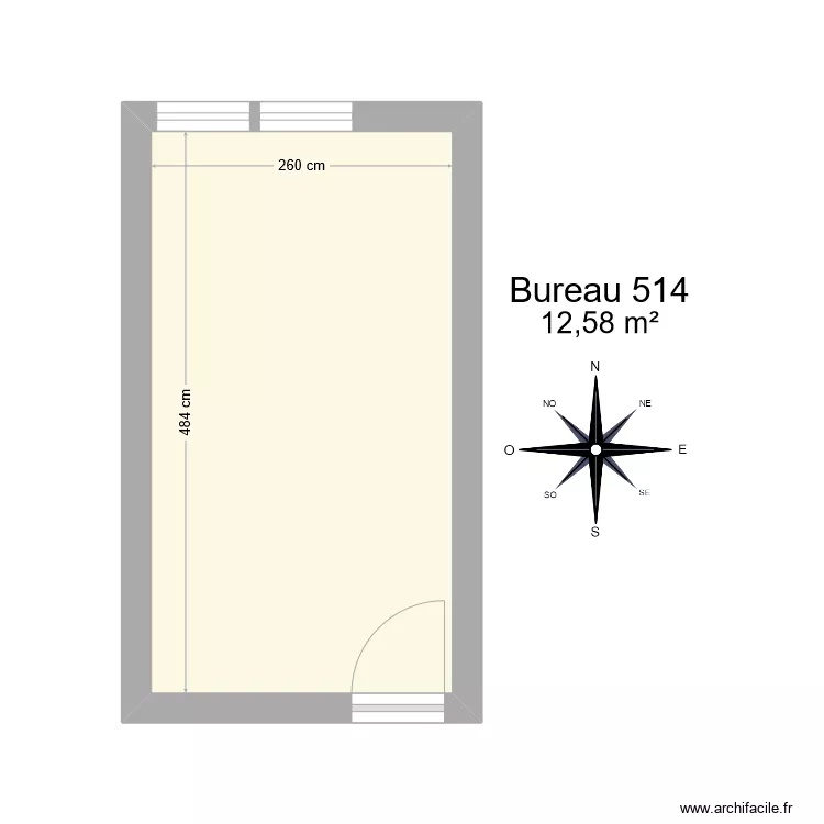 Bureau R 514. Plan de 
