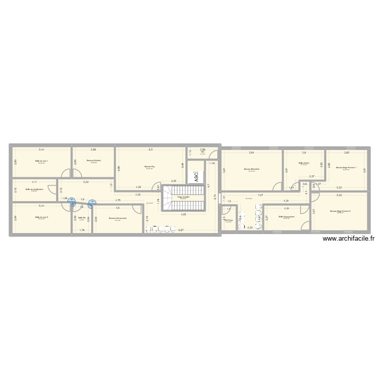 Plan cabinet etage 5. Plan de 0 pièce et 0 m2