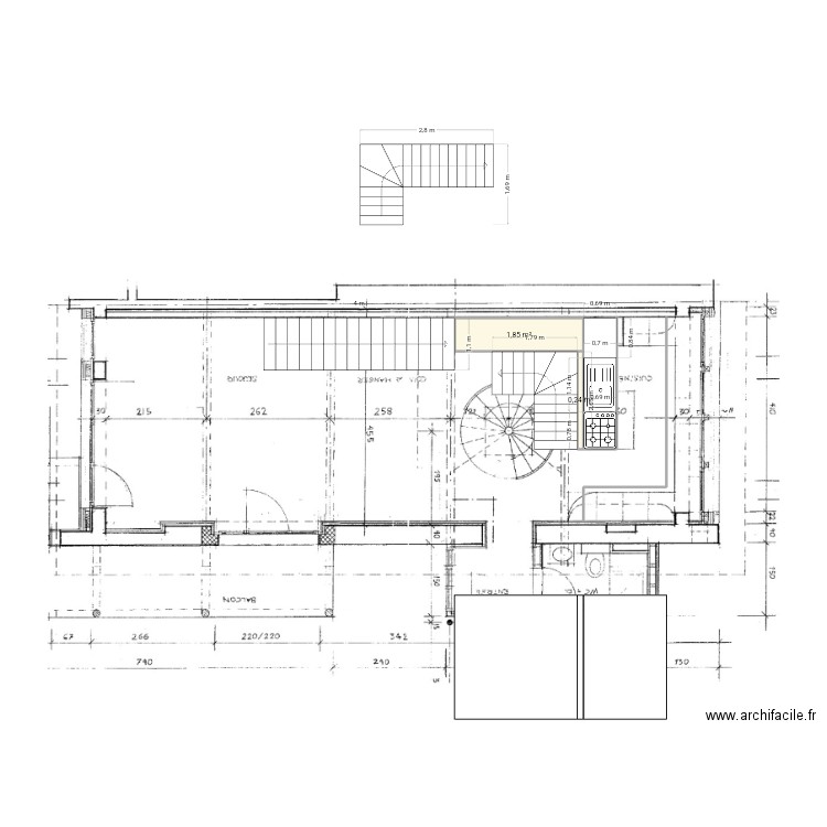 Bursins Rez. Plan de 2 pièces et 2 m2