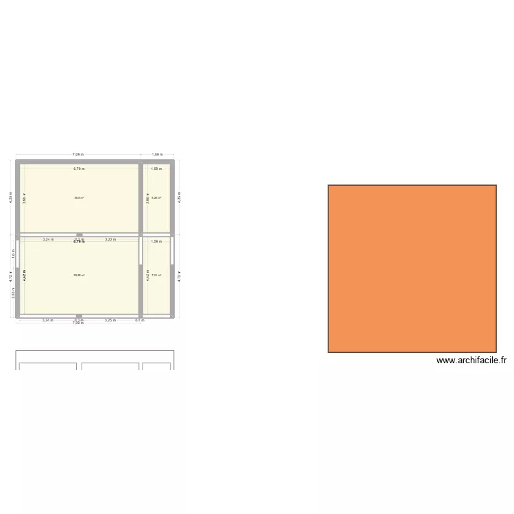 SCI FOCUS. Plan de 4  et 70 m²