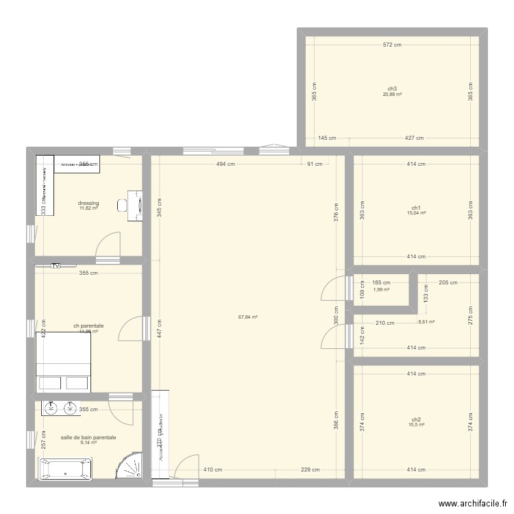idee maison. Plan de 0 pièce et 0 m2
