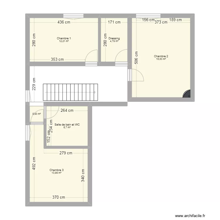 ETAGE 1B BRIANCON. Plan de 