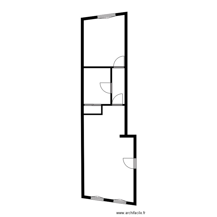 SCI JP IMMO rdc. Plan de 5 pièces et 45 m2