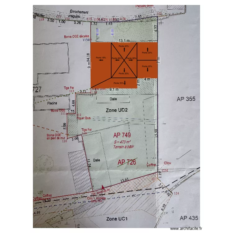 plan toiture final. Plan de 