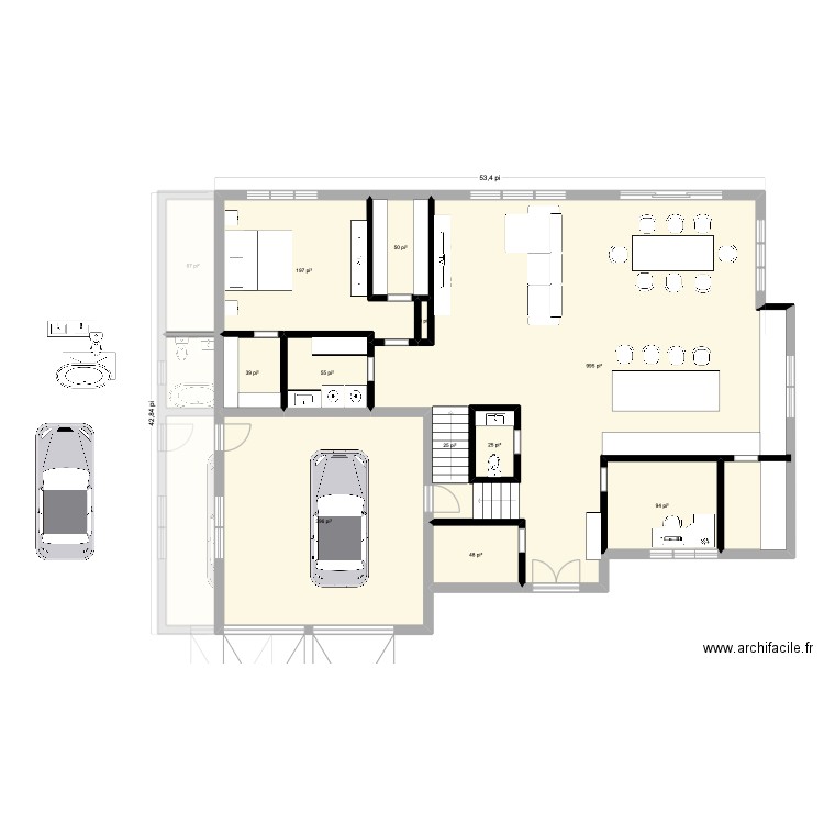 Hugues23. Plan de 18 pièces et 388 m2