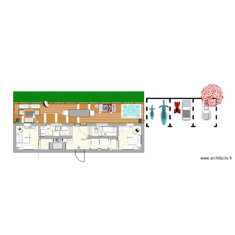 rayan plan chambre étudiant. Plan de 0 pièce et 0 m2
