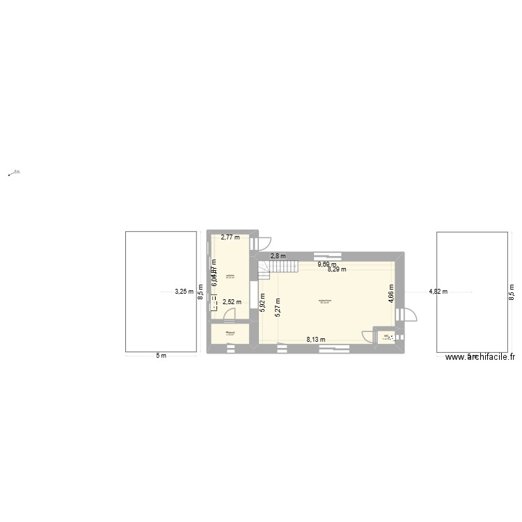 ecurie2. Plan de 14 pièces et 152 m2