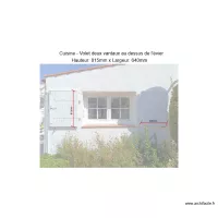 Cuisine - Volet deux vantaux au dessus de l'&eacute;vier