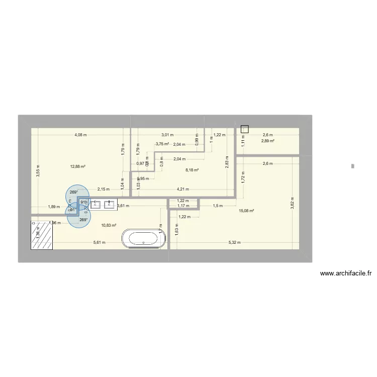 MAS MAURICE. Plan de 13  et 203 m²
