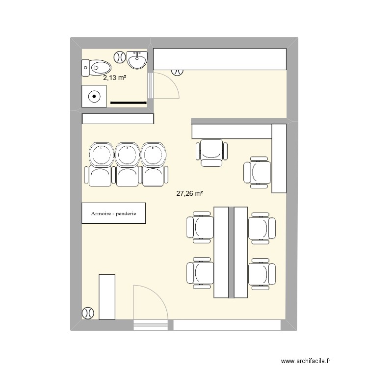 salon FLO. Plan de 0 pièce et 0 m2