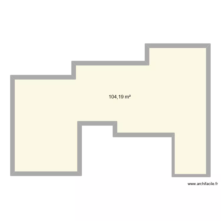 plancher avant. Plan de 1  et 104 m²