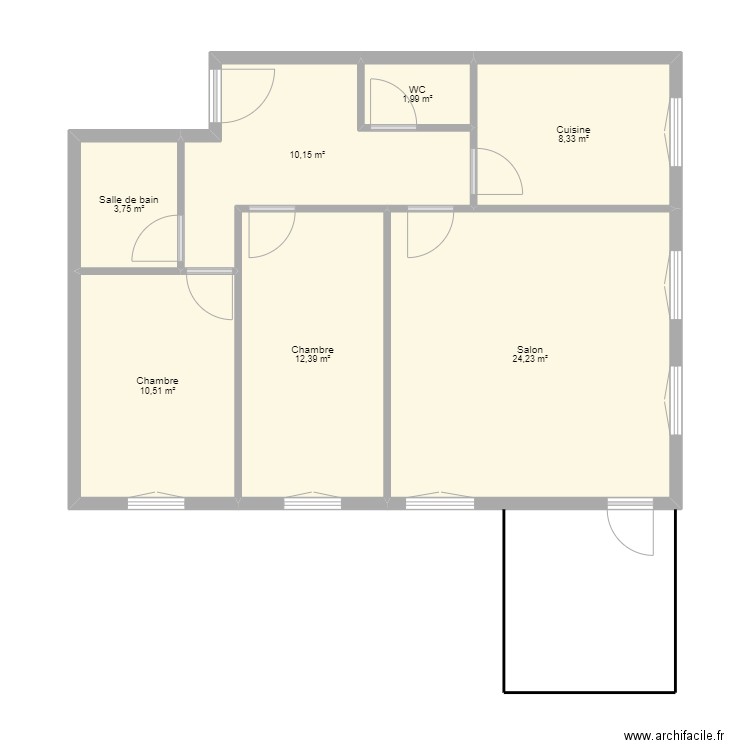 PLAN LEFEBVRE. Plan de 7 pièces et 71 m2