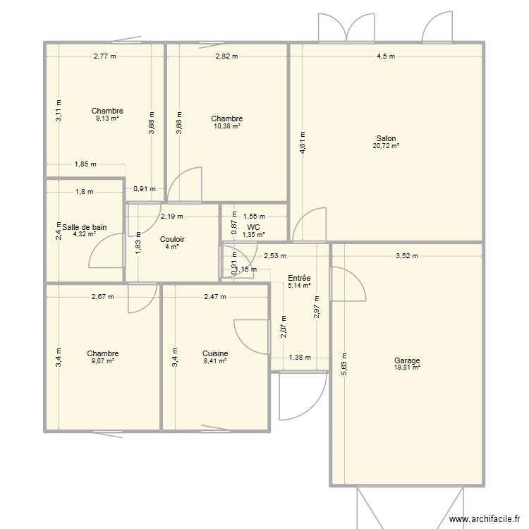 MAISON BIGANOS v5. Plan de 10 pièces et 92 m2