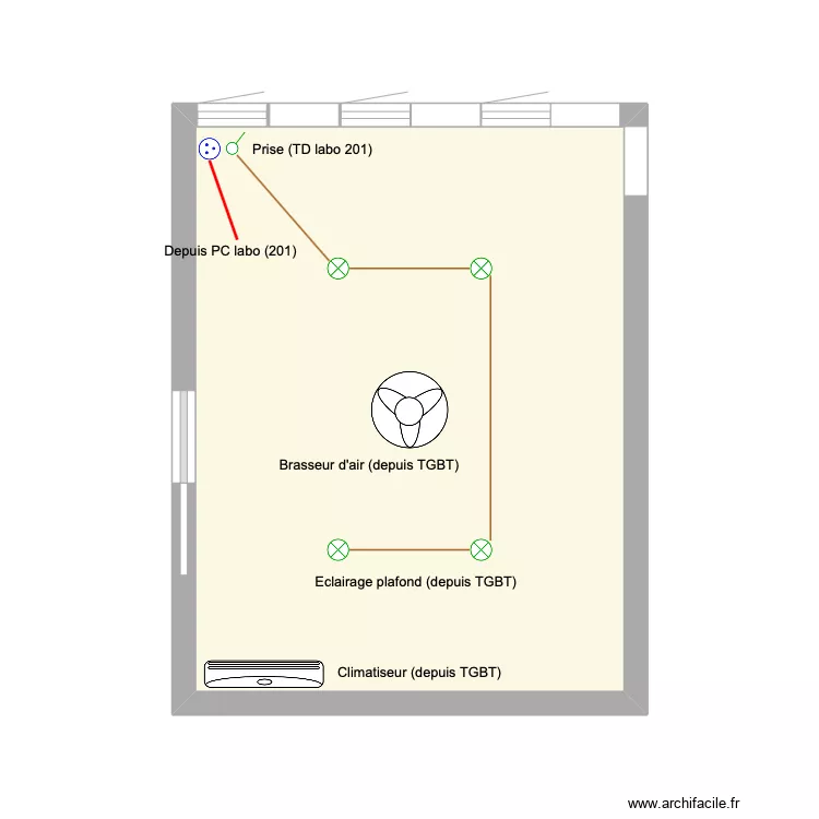Salle Smok'eat. Plan de 