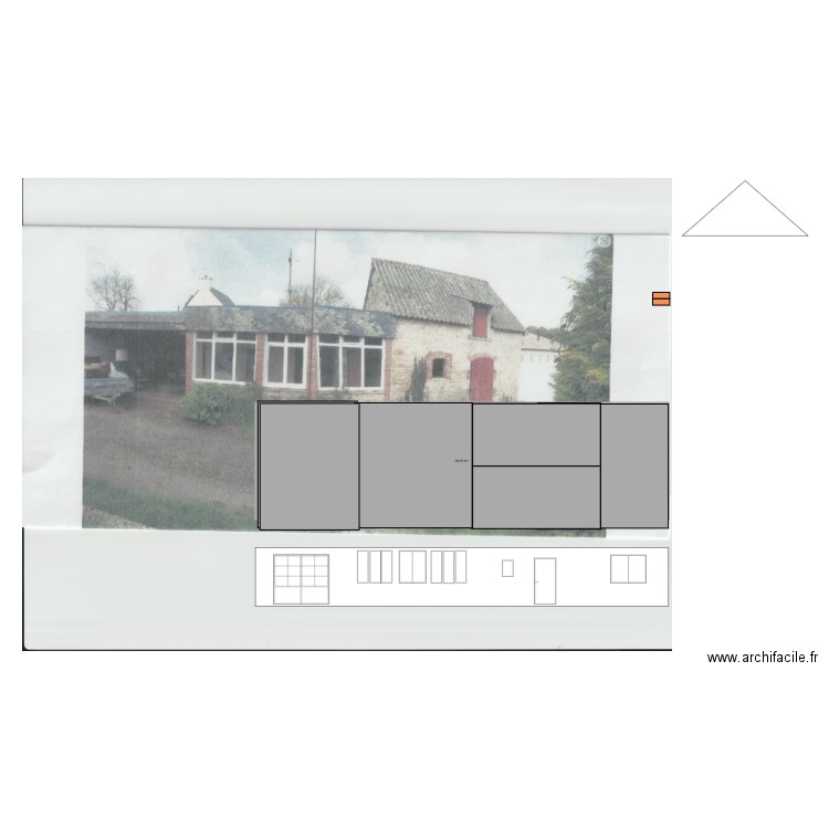 Façade. Plan de 0 pièce et 0 m2