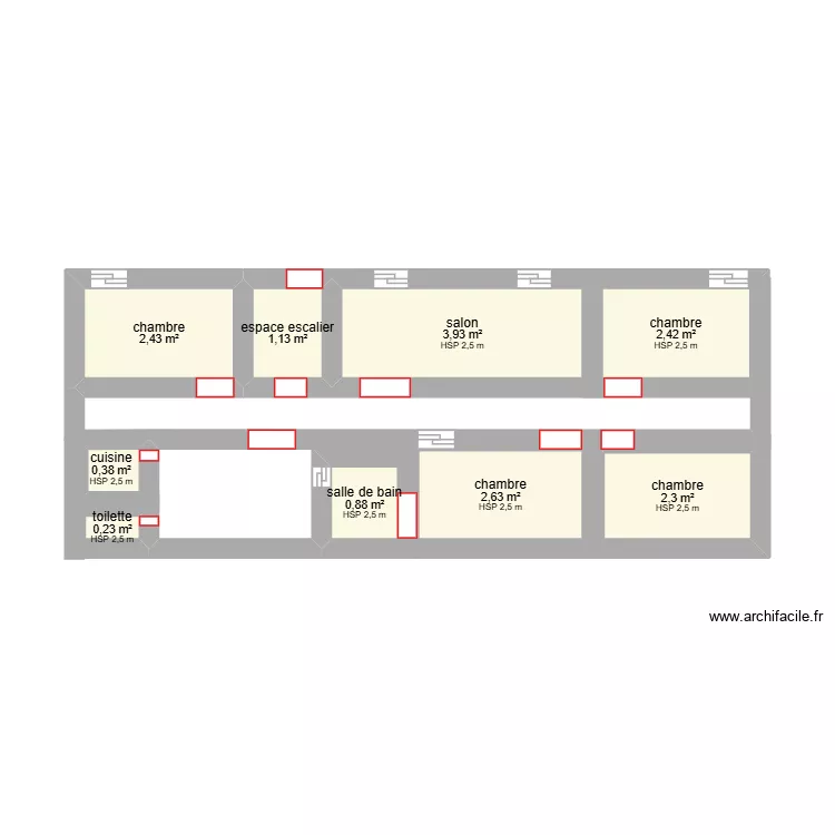 DEBUTANT. Plan de 9  et 16 m²