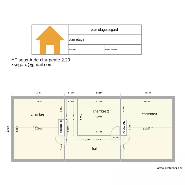Segard 2. Plan de 4  et 75 m²