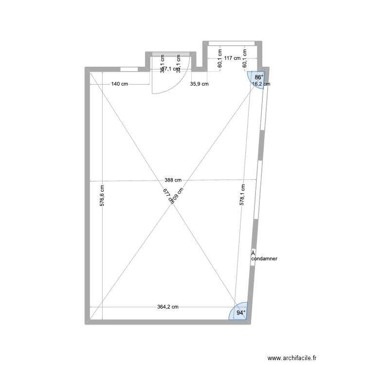 ETAT DE LIEUX STUDIO THORDSTEN. Plan de 0 pièce et 0 m2