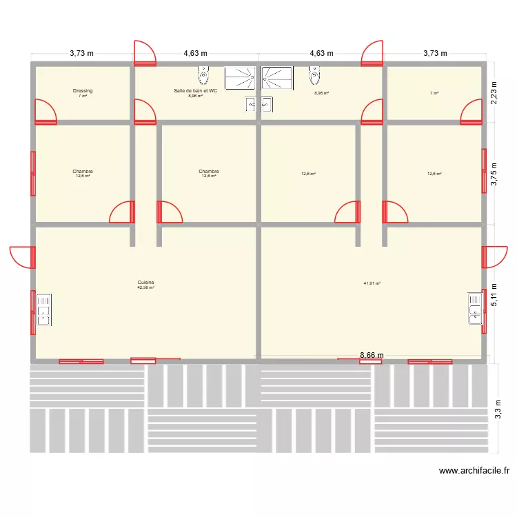 Plan maison Heiani. Plan de 10 et 167 m² Plan maison Heiani. Plan de 10 et 167 m²