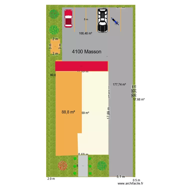 4100 Masson. Plan de 
