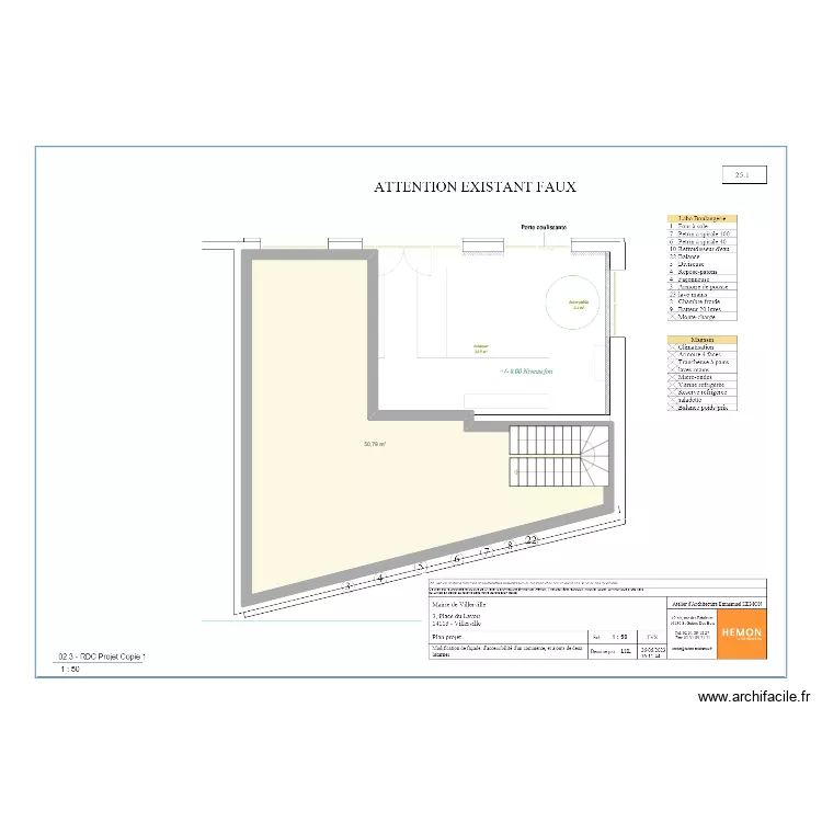 vide villerville. Plan de 