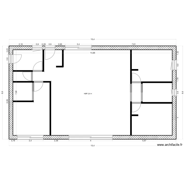 Saint Pierre (ext). Plan de 2  et 117 m²
