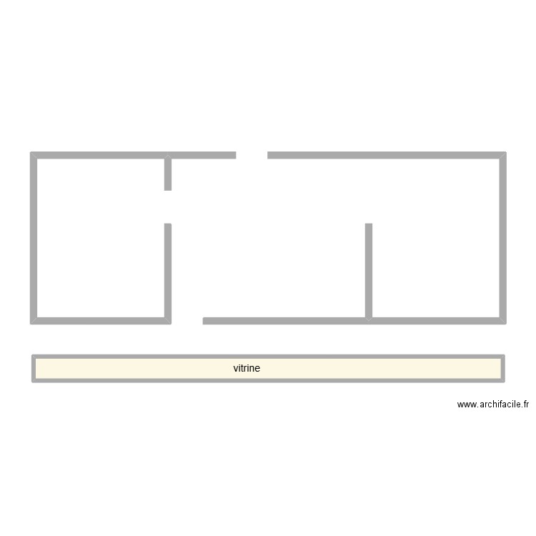 plan boucherie inter. Plan de 1 pièce et 9 m2