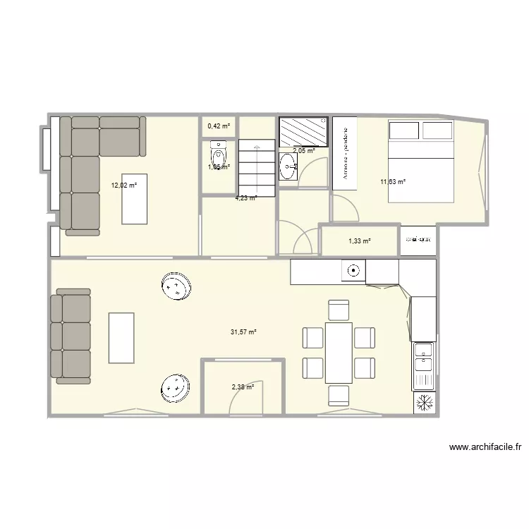 Solenne V3. Plan de 9 et 67 m² Solenne V3. Plan de 9 et 67 m²