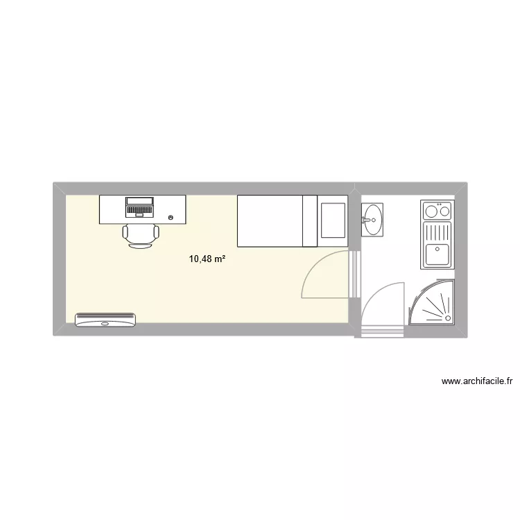 KOT11. Plan de 1  et 10 m²