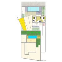 plan etage avec implantation piscine voisin