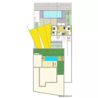 plan etage avec implantation piscine voisin