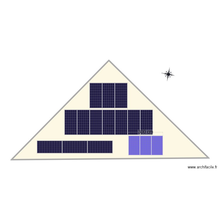TOIT SUD PANNEAUX. Plan de 0 pièce et 0 m2