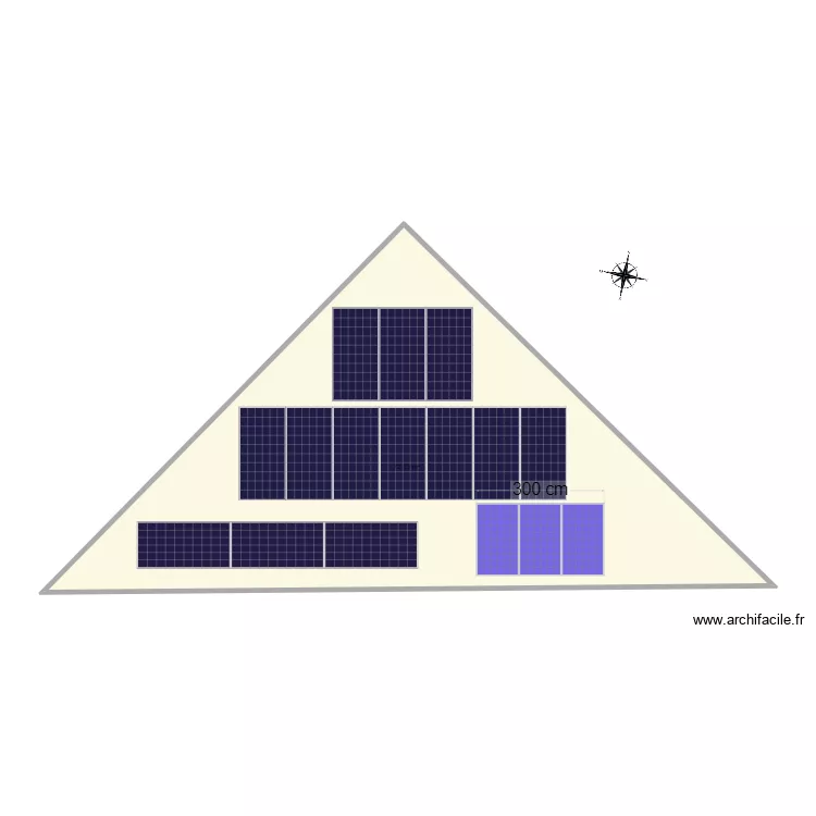 TOIT SUD PANNEAUX. Plan de 