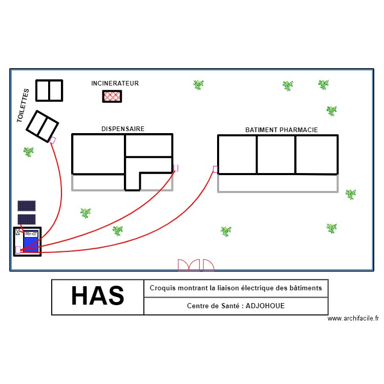 PLAN DE MASSE CS ADJOHOUE. Plan de 0 pièce et 0 m2