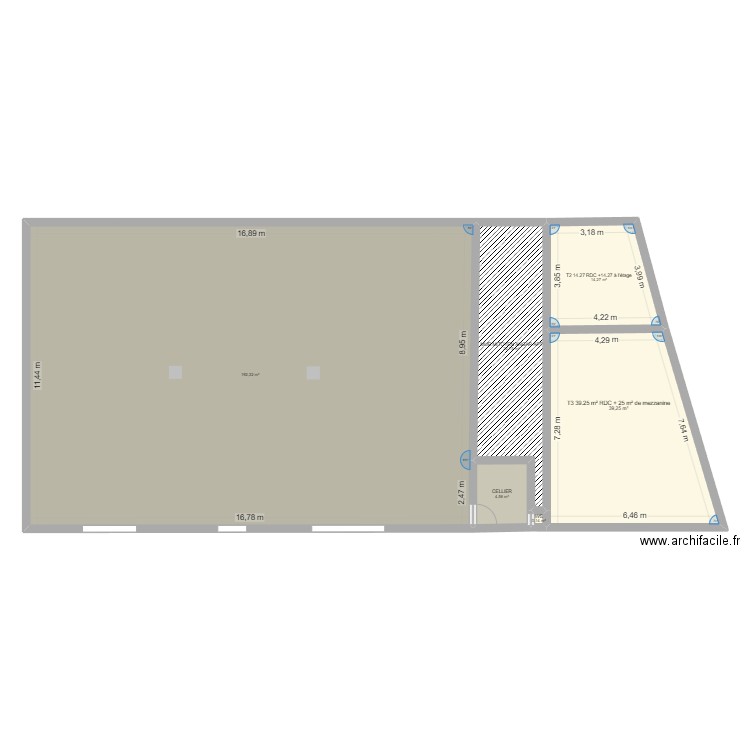 CANET HANGAR. Plan de 6 pièces et 273 m2