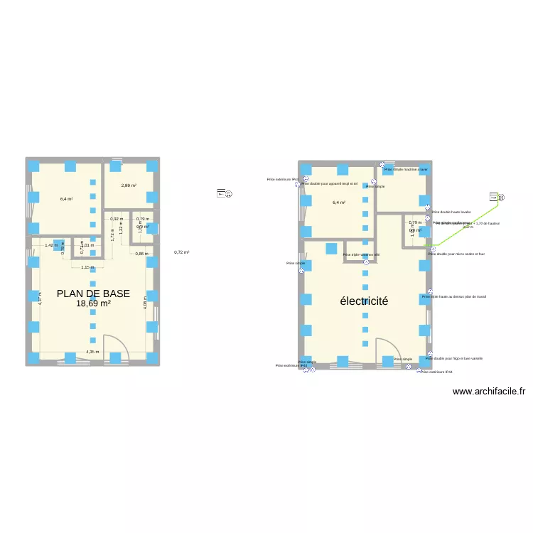 final. Plan de 10  et 59 m²