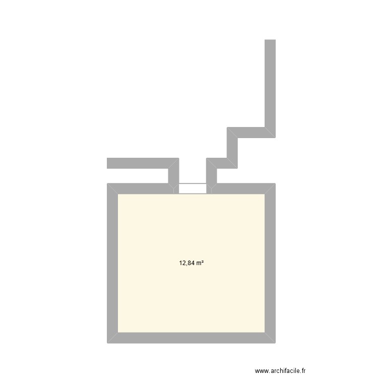 Norbert. Plan de 1 pièce et 13 m2