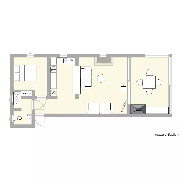 jardins3. Plan de 3 pièces et 60 m² jardins3. Plan de 3 pièces et 60 m²