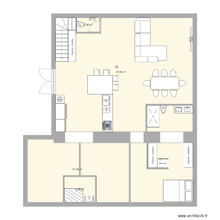 ST MAURICE. Plan de 5 pièces et 103 m2