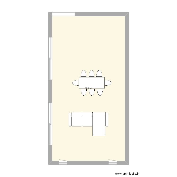 groffliers 2. Plan de 1 pièce et 53 m2