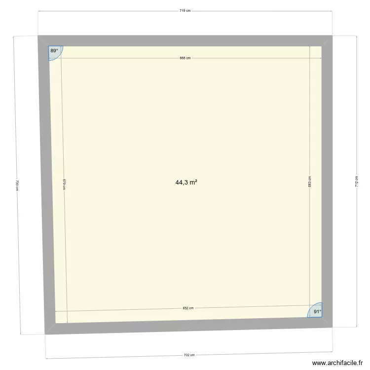 DODOSOSSO N0. Plan de 1  et 44 m²