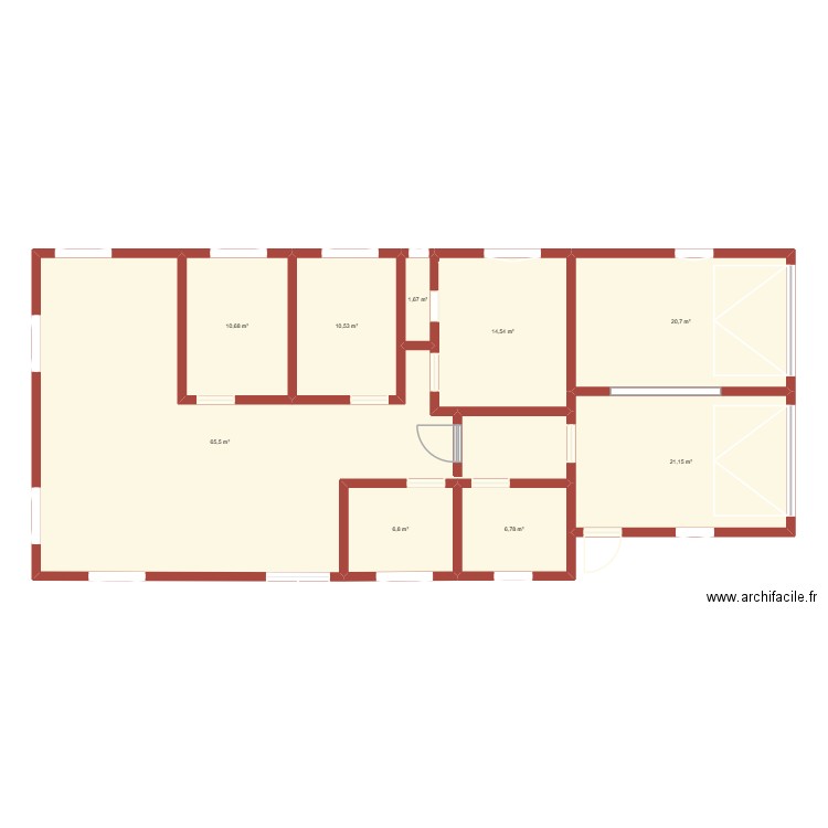 maison herre. Plan de 9 pièces et 158 m2